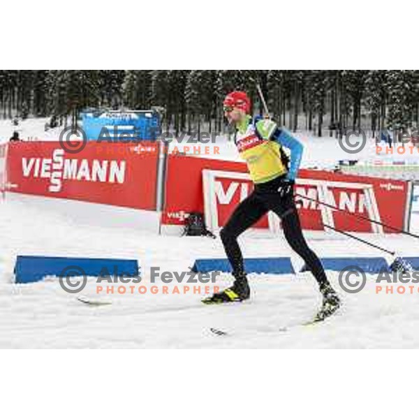 Jakov Fak of Slovenia during practice session before IBU World Biathlon Championships at Pokljuka, Slovenia on February 9, 2021