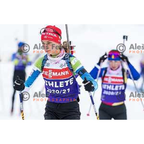 of Slovenia during practice session before IBU World Biathlon Championships at Pokljuka, Slovenia on February 9, 2021