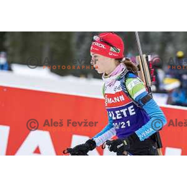 of Slovenia during practice session before IBU World Biathlon Championships at Pokljuka, Slovenia on February 9, 2021