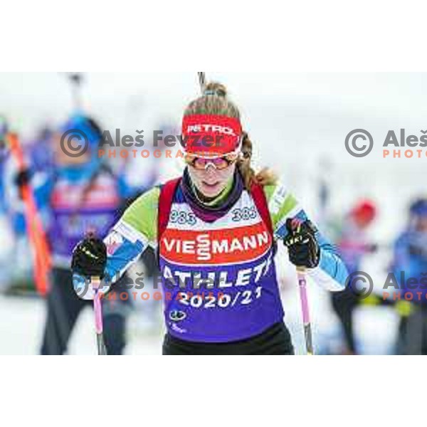 of Slovenia during practice session before IBU World Biathlon Championships at Pokljuka, Slovenia on February 9, 2021