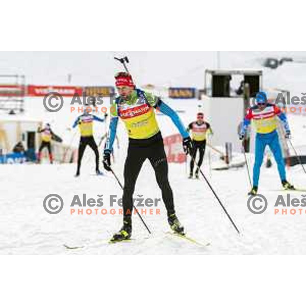 Jakov Fak of Slovenia during practice session before IBU World Biathlon Championships at Pokljuka, Slovenia on February 9, 2021