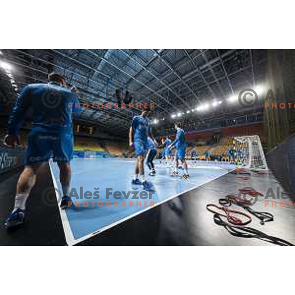 in action during EHF Champions League handball match between Celje Pivovarna Lasko and Zagreb in Zlatorog Arena, Celje, Slovenia on February 9, 2021