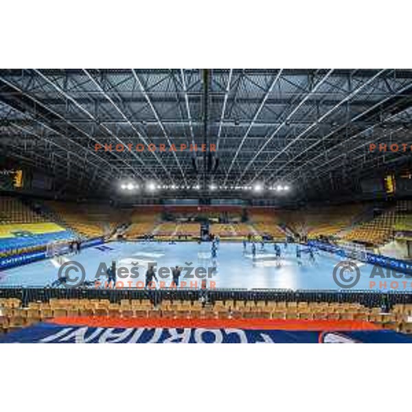Arena Zlatorog during EHF Champions League handball match between Celje Pivovarna Lasko and Zagreb in Zlatorog Arena, Celje, Slovenia on February 9, 2021