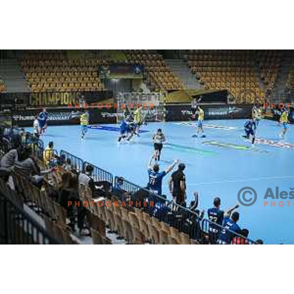in action during EHF Champions League handball match between Celje Pivovarna Lasko and Zagreb in Zlatorog Arena, Celje, Slovenia on February 9, 2021