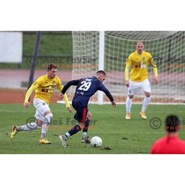 Edin Sehic in action during Prva Liga Telekom Slovenije 2020-2021 football match between Bravo and Gorica in Ljubljana on February 10, 2021