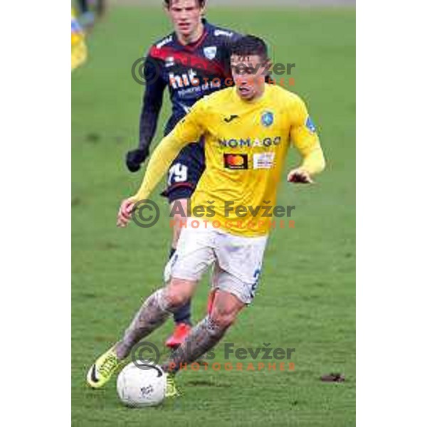 Loren Maruzin in action during Prva Liga Telekom Slovenije 2020-2021 football match between Bravo and Gorica in Ljubljana on February 10, 2021