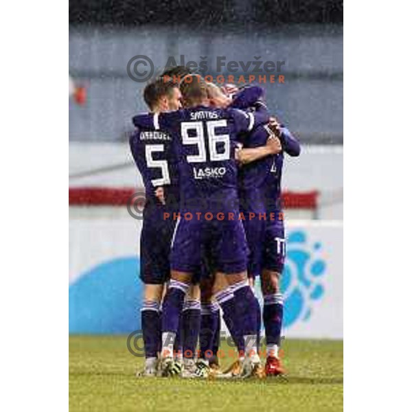 Filipe Dos Santos in action during Prva Liga Telekom Slovenije 2020-2021 football match between Domzale and Maribor in Domzale, Slovenia on February 10, 2021