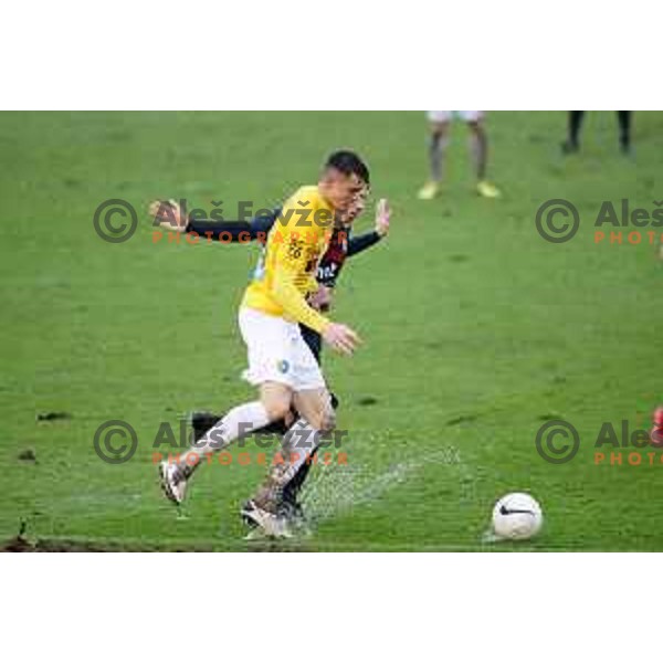 Mitja Krizan in action during Prva Liga Telekom Slovenije 2020-2021 football match between Bravo and Gorica in Ljubljana on February 10, 2021
