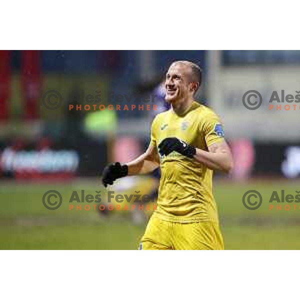 Zeni Husmani in action during Prva Liga Telekom Slovenije 2020-2021 football match between Domzale and Maribor in Domzale, Slovenia on February 10, 2021