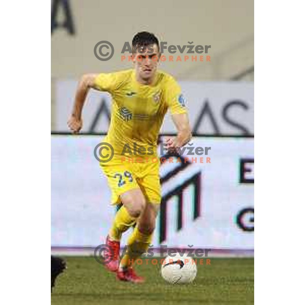 in action during Prva Liga Telekom Slovenije 2020-2021 football match between Domzale and Maribor in Domzale, Slovenia on February 10, 2021