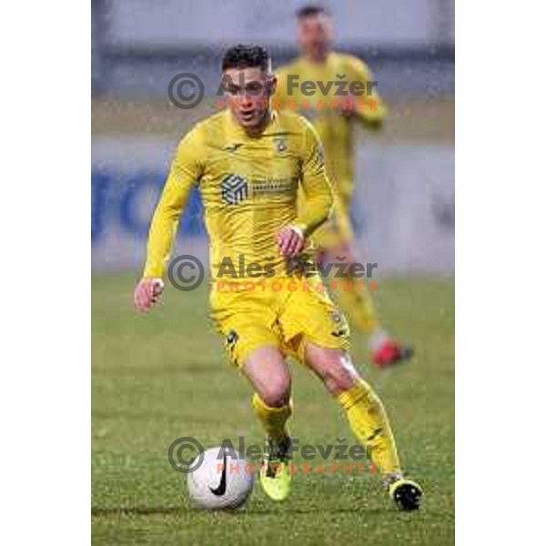 Tamar Svetlin in action during Prva Liga Telekom Slovenije 2020-2021 football match between Domzale and Maribor in Domzale, Slovenia on February 10, 2021