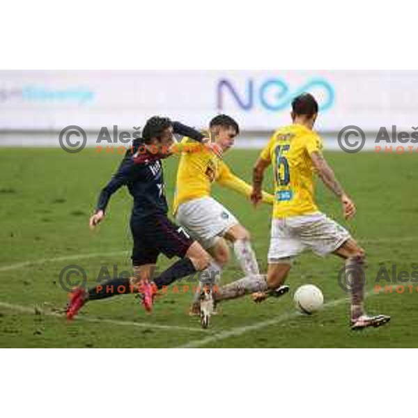 Tjas Begic in action during Prva Liga Telekom Slovenije 2020-2021 football match between Bravo and Gorica in Ljubljana on February 10, 2021