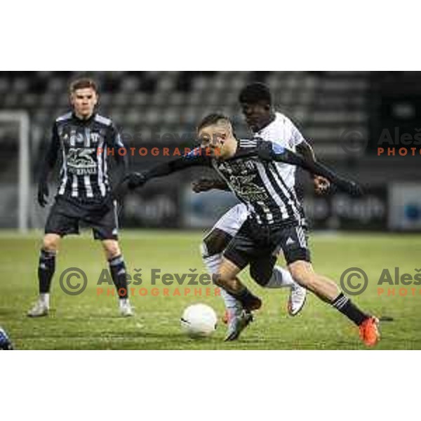 in action during Prva liga Telekom Slovenije football match between Mura and Tabor in Fazanerija, Murska Sobota, Slovenia on February 11, 2021