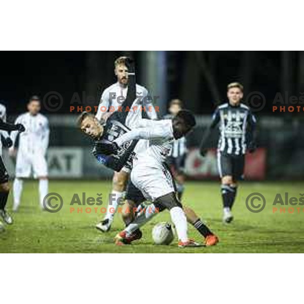 Kouao Christ Damsen Denis in action during Prva liga Telekom Slovenije football match between Mura and Tabor in Fazanerija, Murska Sobota, Slovenia on February 11, 2021