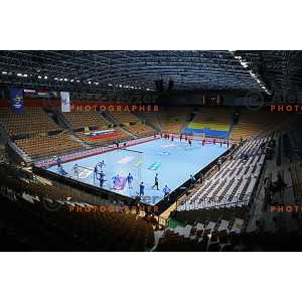 in action during EHF Champions League handball match between Celje Pivovarna Lasko and Veszprem in Zlatorog Arena, Celje, Slovenia on February 11, 2021