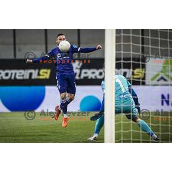 Aljosa Matko in action during Prva liga Telekom Slovenije football match between Maribor and Bravo in Ljudski vrt, Maribor, Slovenia on February 13, 2021