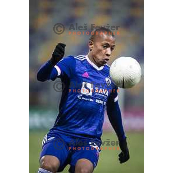 Felipe Dos Santos in action during Prva liga Telekom Slovenije football match between Maribor and Bravo in Ljudski vrt, Maribor, Slovenia on February 13, 2021