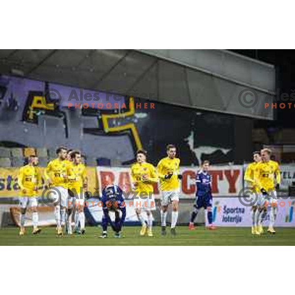 Mustafa Nukic, Martin Kramaric, Luka Zinko and Sandi Ogrinec during Prva liga Telekom Slovenije football match between Maribor and Bravo in Ljudski vrt, Maribor, Slovenia on February 13, 2021