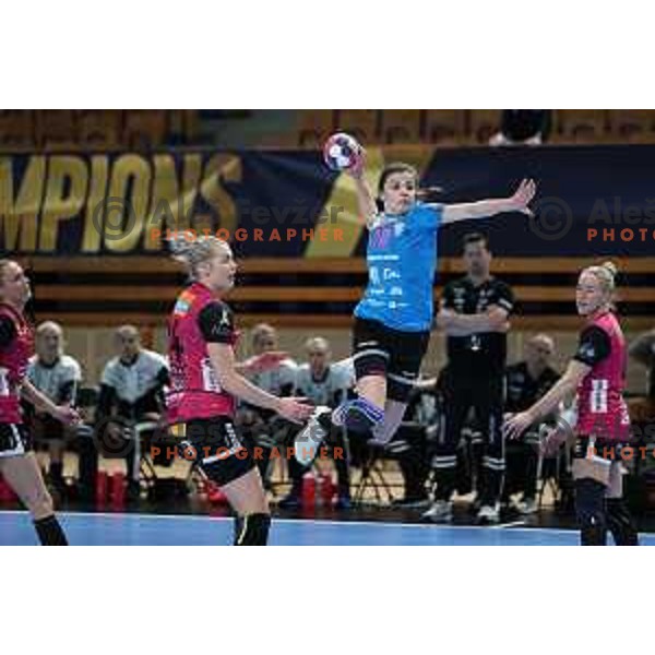 Matea Pletikosic in action during EHF Champions League Women 2020-2021 handball match between Krim Mercator (SLO) and Vipers Kristiansand (NOR) in Ljubljana, Slovenia on February 13, 2021