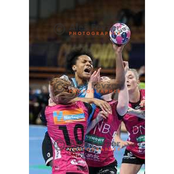 Oceane Sarcien Ugolin during EHF Champions League Women 2020-2021 handball match between Krim Mercator (SLO) and Vipers Kristiansand (NOR) in Ljubljana, Slovenia on February 13, 2021