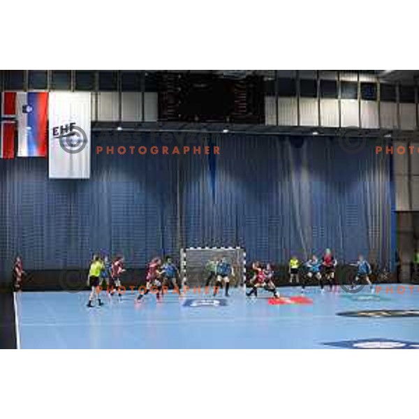 in action during EHF Champions League Women 2020-2021 handball match between Krim Mercator (SLO) and Vipers Kristiansand (NOR) in Ljubljana, Slovenia on February 13, 2021