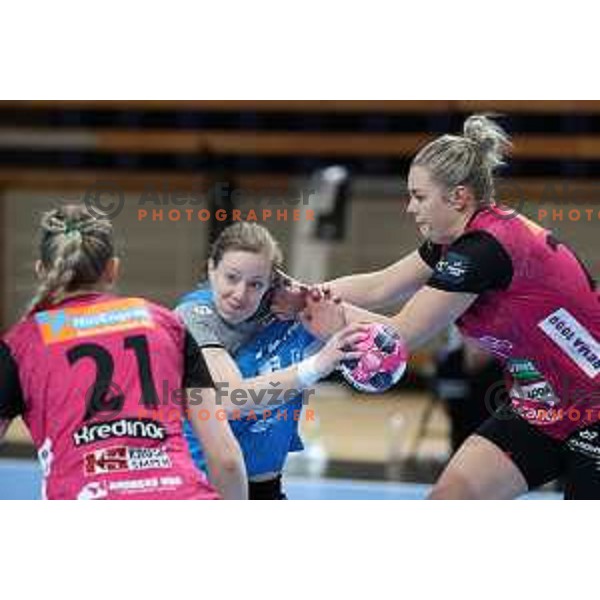 Harma Van Kreij in action during EHF Champions League Women 2020-2021 handball match between Krim Mercator (SLO) and Vipers Kristiansand (NOR) in Ljubljana, Slovenia on February 13, 2021