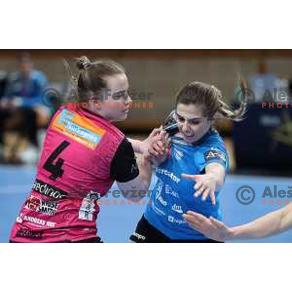 Matea Pletikosic in action during EHF Champions League Women 2020-2021 handball match between Krim Mercator (SLO) and Vipers Kristiansand (NOR) in Ljubljana, Slovenia on February 13, 2021