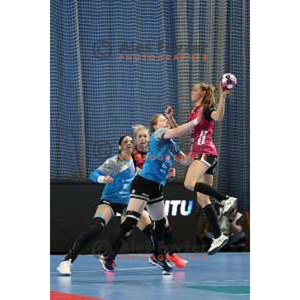 Harma Van Kreij in action during EHF Champions League Women 2020-2021 handball match between Krim Mercator (SLO) and Vipers Kristiansand (NOR) in Ljubljana, Slovenia on February 13, 2021