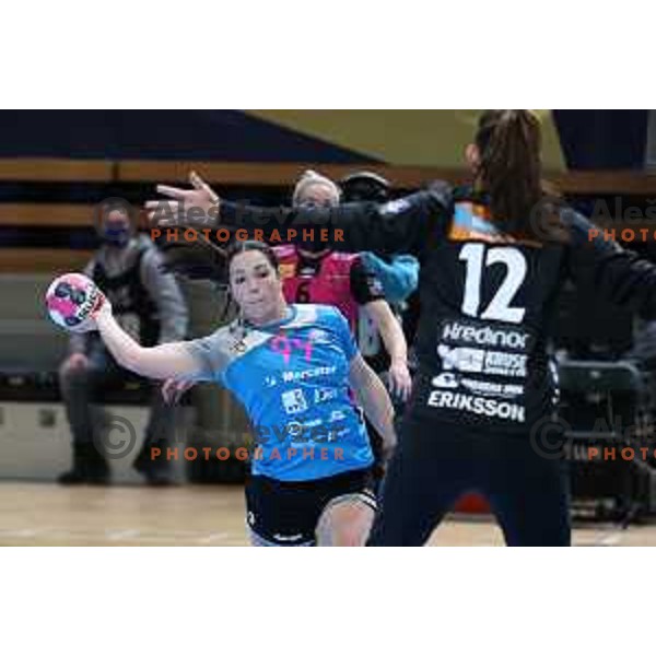 Maja Svetik in action during EHF Champions League Women 2020-2021 handball match between Krim Mercator (SLO) and Vipers Kristiansand (NOR) in Ljubljana, Slovenia on February 13, 2021