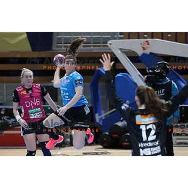 Branka Konatar in action during EHF Champions League Women 2020-2021 handball match between Krim Mercator (SLO) and Vipers Kristiansand (NOR) in Ljubljana, Slovenia on February 13, 2021