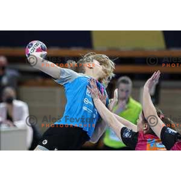 Laura Cerovak in action during EHF Champions League Women 2020-2021 handball match between Krim Mercator (SLO) and Vipers Kristiansand (NOR) in Ljubljana, Slovenia on February 13, 2021