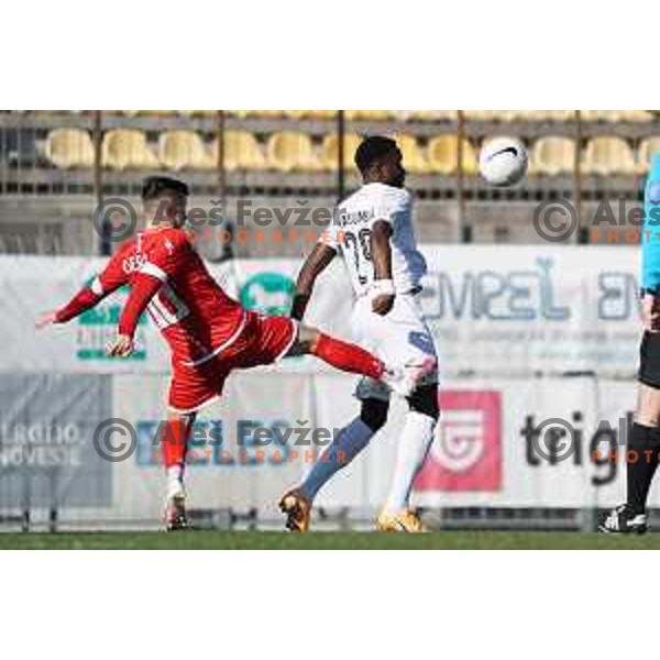 in action during Prva Liga Telekom Slovenije 2020-2021 football match between Tabor and Aluminij in Sezana on February 14, 2021