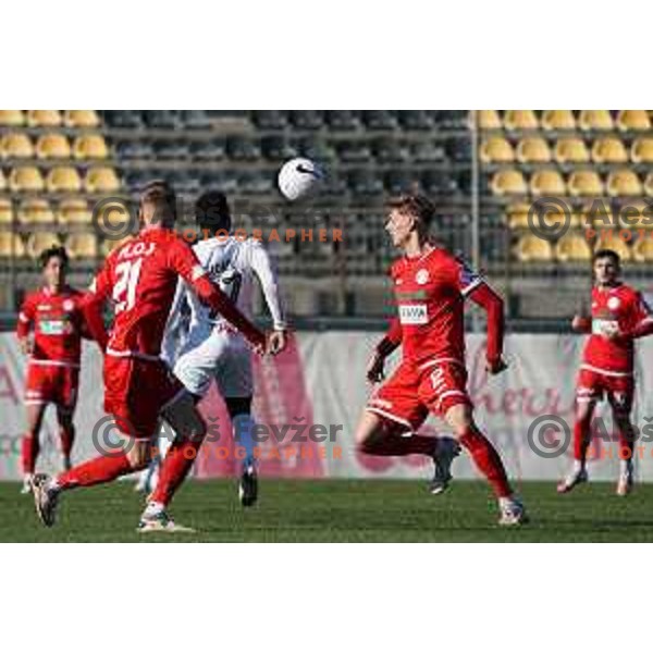Roko Prsa in action during Prva Liga Telekom Slovenije 2020-2021 football match between Tabor and Aluminij in Sezana on February 14, 2021