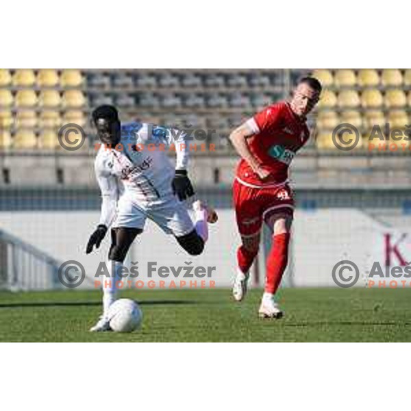 Damsen and in action during Prva Liga Telekom Slovenije 2020-2021 football match between Tabor and Aluminij in Sezana on February 14, 2021