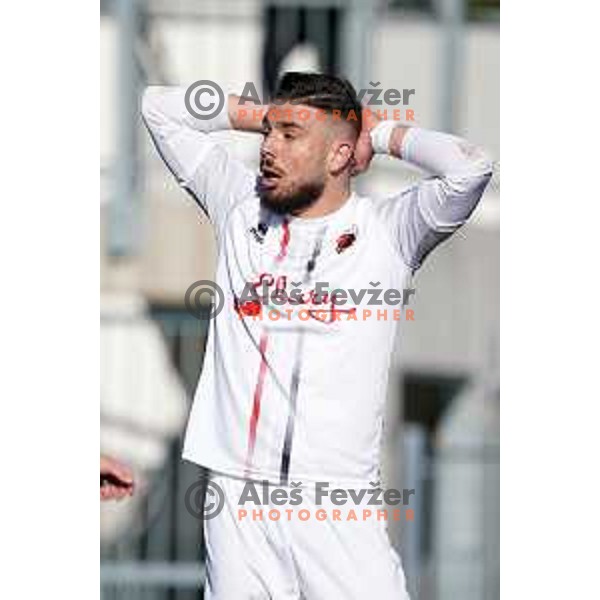 Christos Rovas in action during Prva Liga Telekom Slovenije 2020-2021 football match between Tabor and Aluminij in Sezana on February 14, 2021
