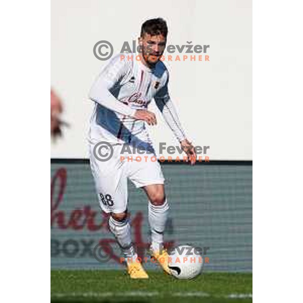 Dominik Mihaljevic in action during Prva Liga Telekom Slovenije 2020-2021 football match between Tabor and Aluminij in Sezana on February 14, 2021