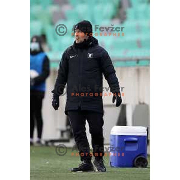Goran Stankovic in action during Prva liga Telekom Slovenije 2020-2021 football match between Olimpija and Mura in SRC Stozice, Ljubljana on February 14, 2021
