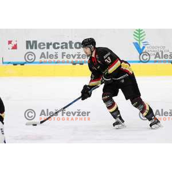 action during Slovenian National ice-hockey Championships match between Slavija and Bled in Ljubljana on February 13, 2021