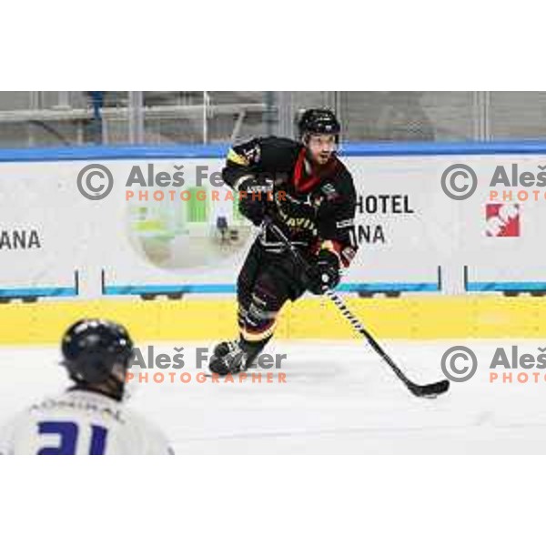 action during Slovenian National ice-hockey Championships match between Slavija and Bled in Ljubljana on February 13, 2021