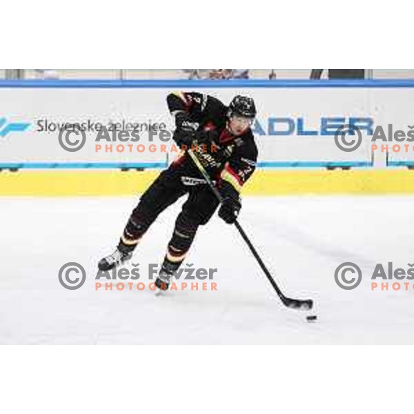 action during Slovenian National ice-hockey Championships match between Slavija and Bled in Ljubljana on February 13, 2021
