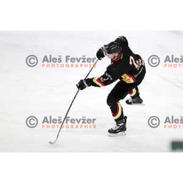 action during Slovenian National ice-hockey Championships match between Slavija and Bled in Ljubljana on February 13, 2021