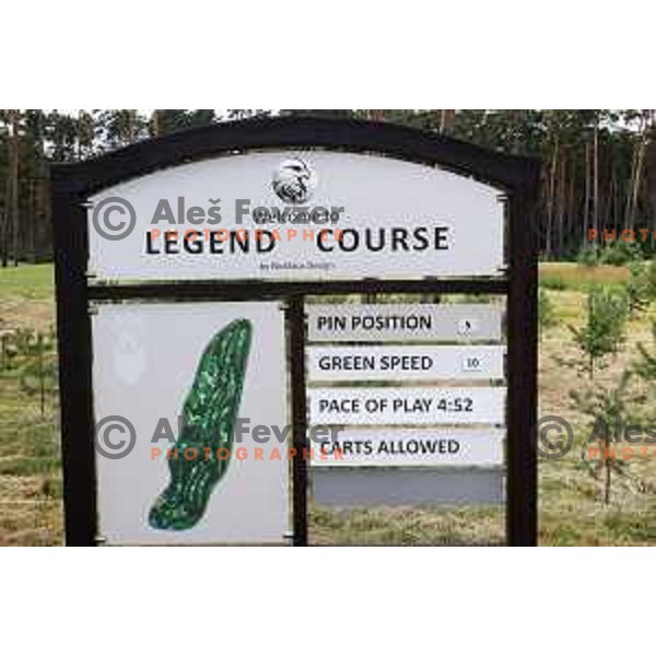 Penati Legend golf course 18 holes, designed by Jack Nicklaus in Sajdikove Humence, Slovakia, photographed on August 27, 2020