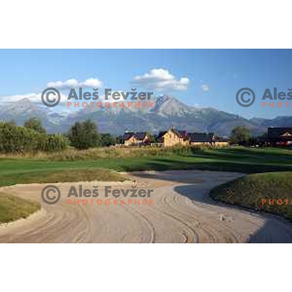 Black Stork golf course 18 holes in Velka Lomnica under Tatre mountains in Slovakia, photographed on August 30, 2020