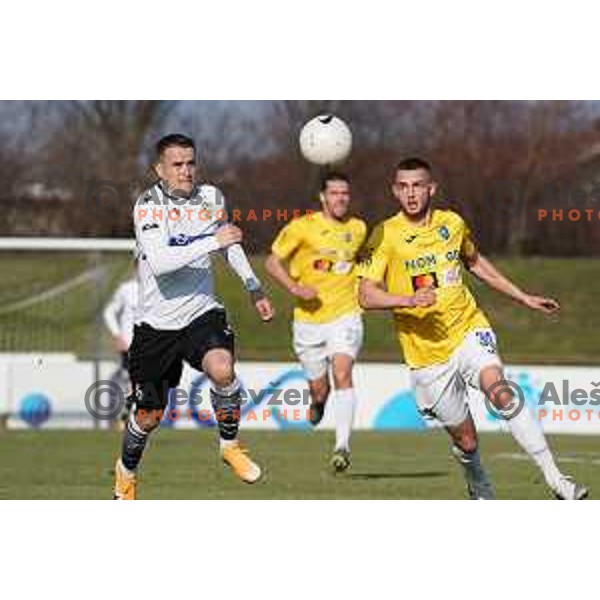 in action during Prva Liga Telekom Slovenije 2020-2021 football match between Bravo and Koper in Ljubljana on February 20, 2021