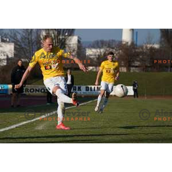 Sandi Ogrinec in action during Prva Liga Telekom Slovenije 2020-2021 football match between Bravo and Koper in Ljubljana on February 20, 2021