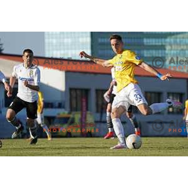 Milan Tucic in action during Prva Liga Telekom Slovenije 2020-2021 football match between Bravo and Koper in Ljubljana on February 20, 2021