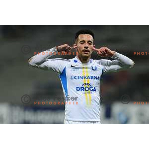 Filip Dangubic celebrate goal during Prva Liga Telekom Slovenije 2020-2021 football match between Maribor and Celje in Maribor on February 20, 2021