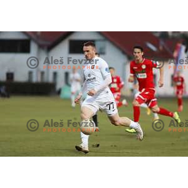 Djordje Ivanovic in action during Prva liga Telekom Slovenije 2020-2021 football match between Aluminij and Olimpija in Kidricevo on February 21, 2021