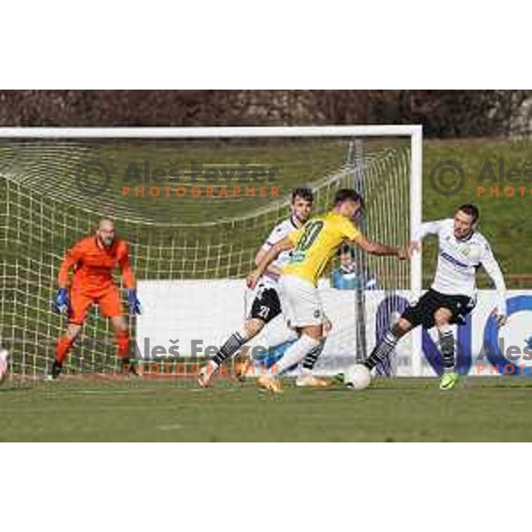 in action during Prva Liga Telekom Slovenije 2020-2021 football match between Bravo and Koper in Ljubljana on February 20, 2021