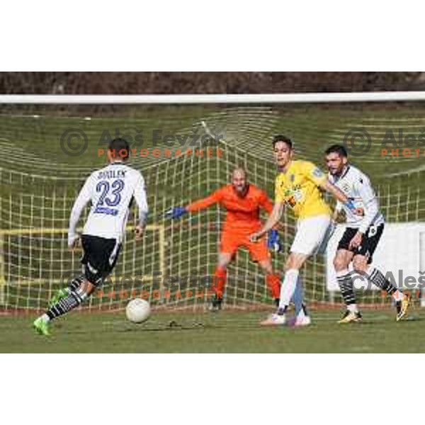 in action during Prva Liga Telekom Slovenije 2020-2021 football match between Bravo and Koper in Ljubljana on February 20, 2021
